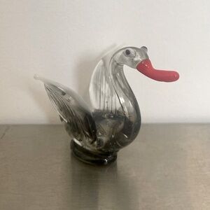 Vintage Blown Glass Mini Swan Bird‎
